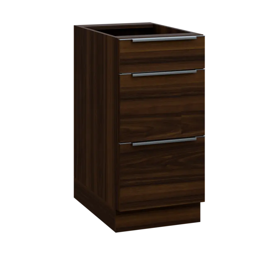 SIS - 4Z33 spodní skříňka, 3-zásuvková, 870x400x600, ořech královský